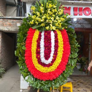 Vòng hoa lan cài đầu to đại 01